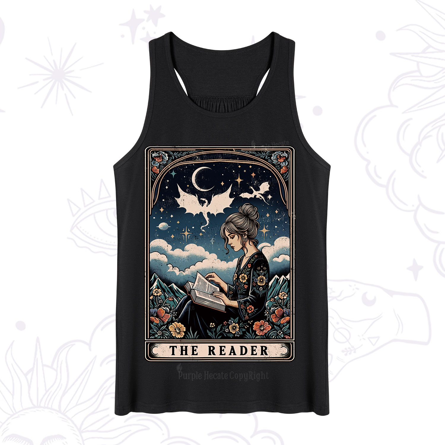 Purplehecate The Reader Tarot Mystic Night Tank