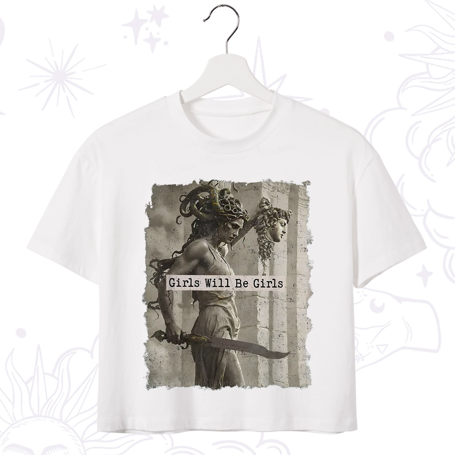 Purplehecate Medusa Girls Will Be Girls Crop T-Shirt