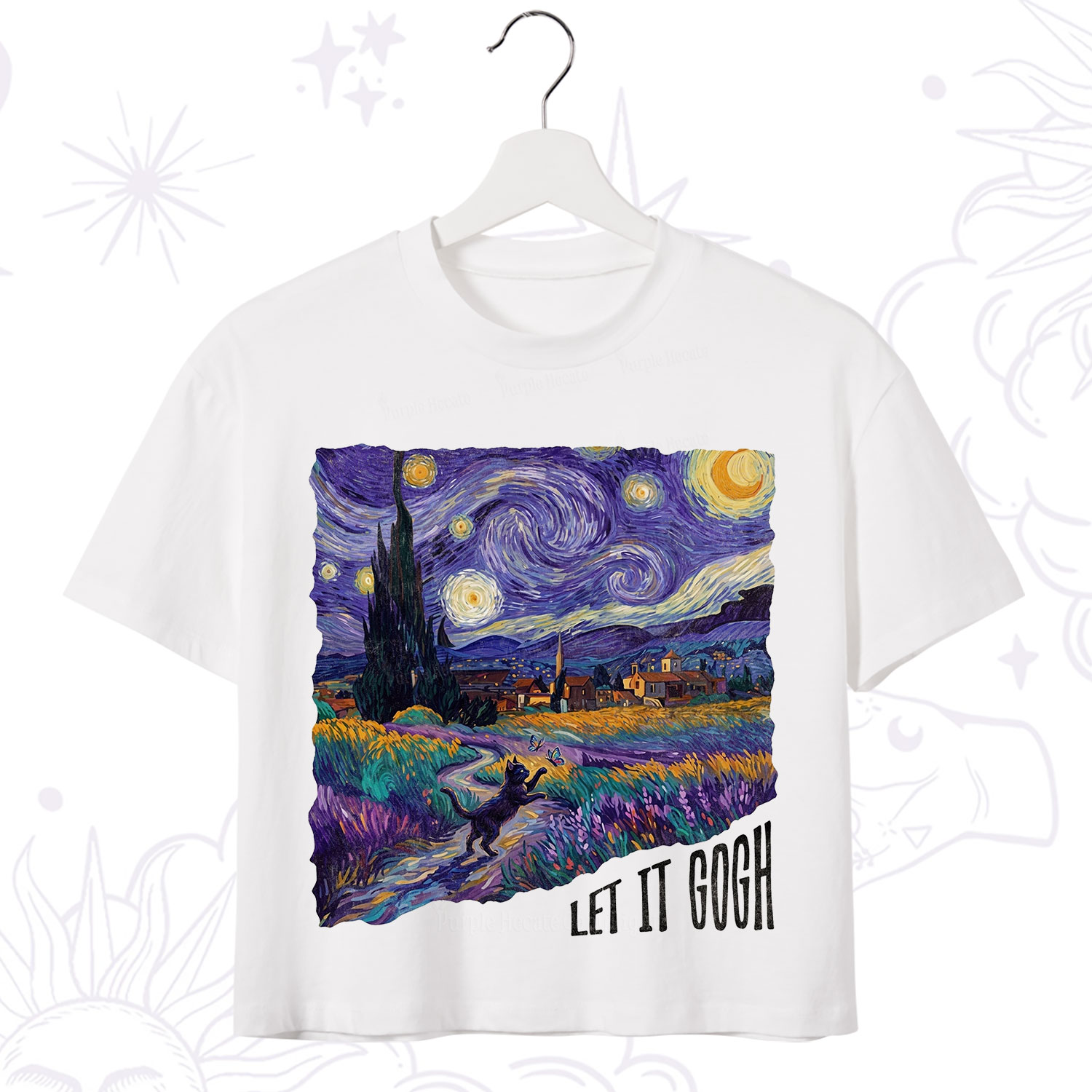 Purplehecate Let It Gogh Crop T-Shirt