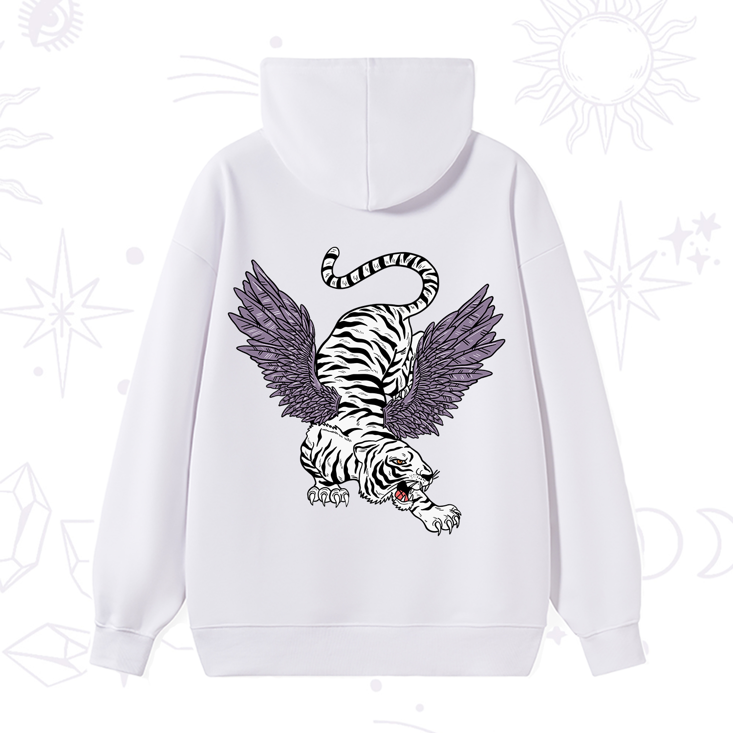 Purplehecate Tiger With Wings Hoodie