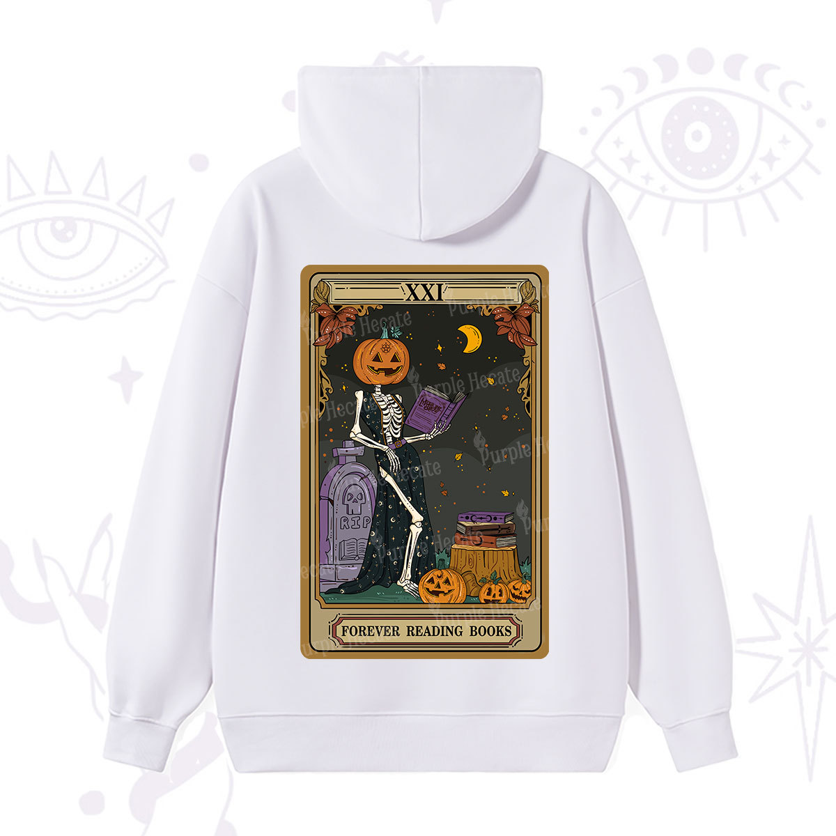 Purplehecate The Forever Reading Books Tarot Halloween Hoodie
