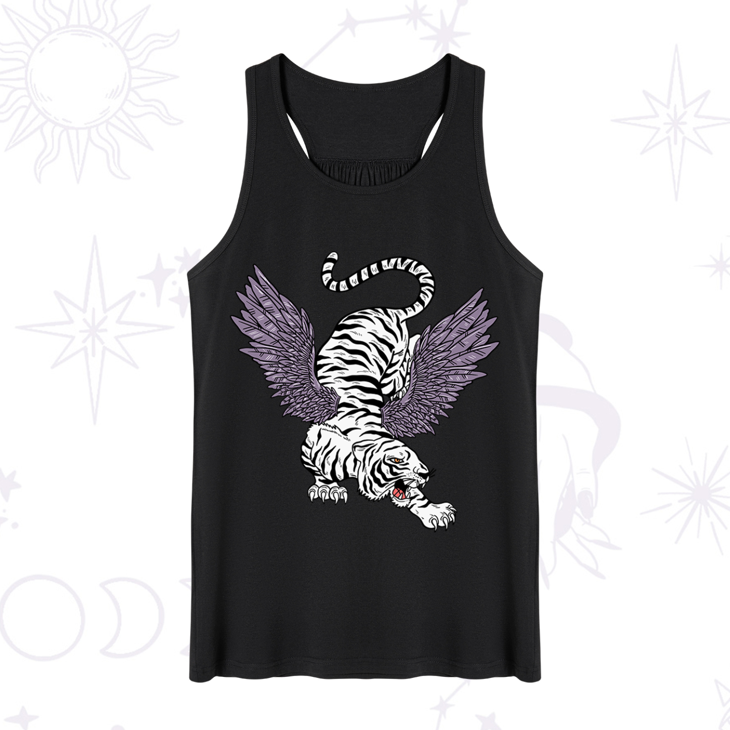 Magic Purplehecate Tiger With Wings Tank