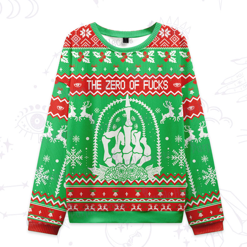 Purplehecate The Zero Of Fucks Tarot Ugly Christmas Sweatshirts
