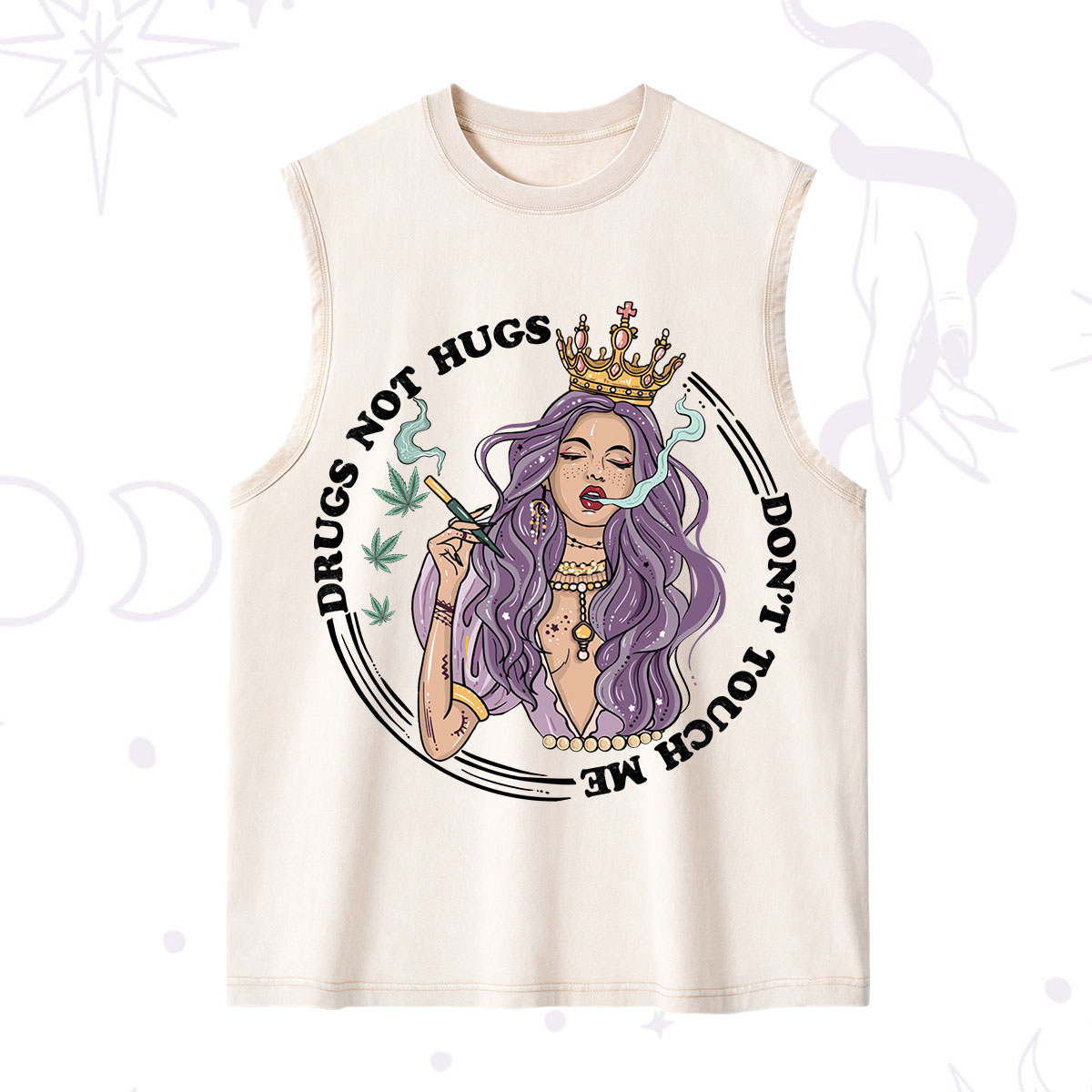 Purplehecate Weed Be Sarcastic Washed Tank