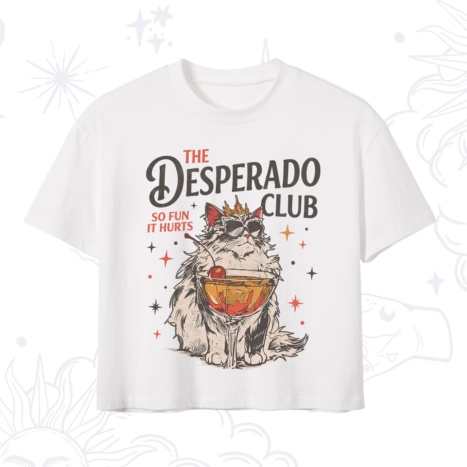 Purplehecate The Desperado Club Vintage Gang Crop T-Shirt