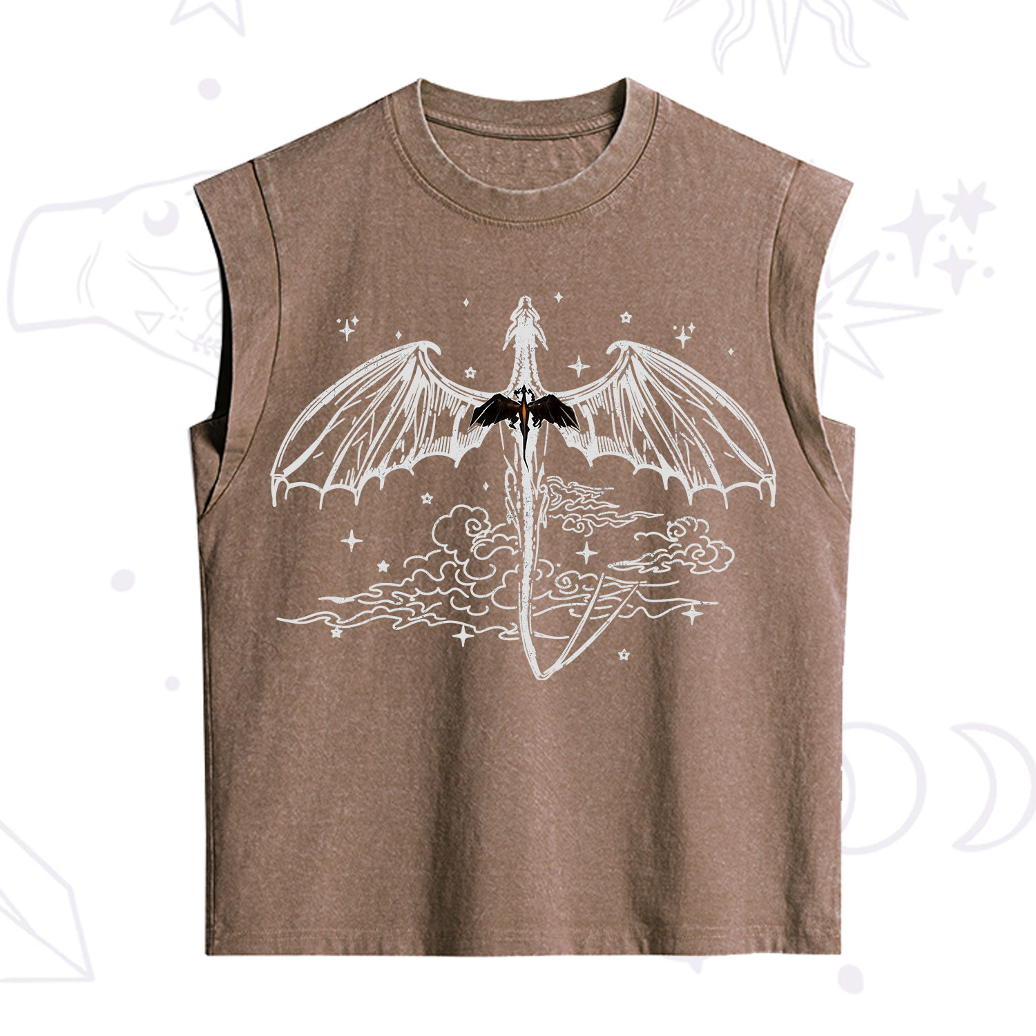Purplehecate Dragon Rider Celestial Sword Vintage Washed Tank