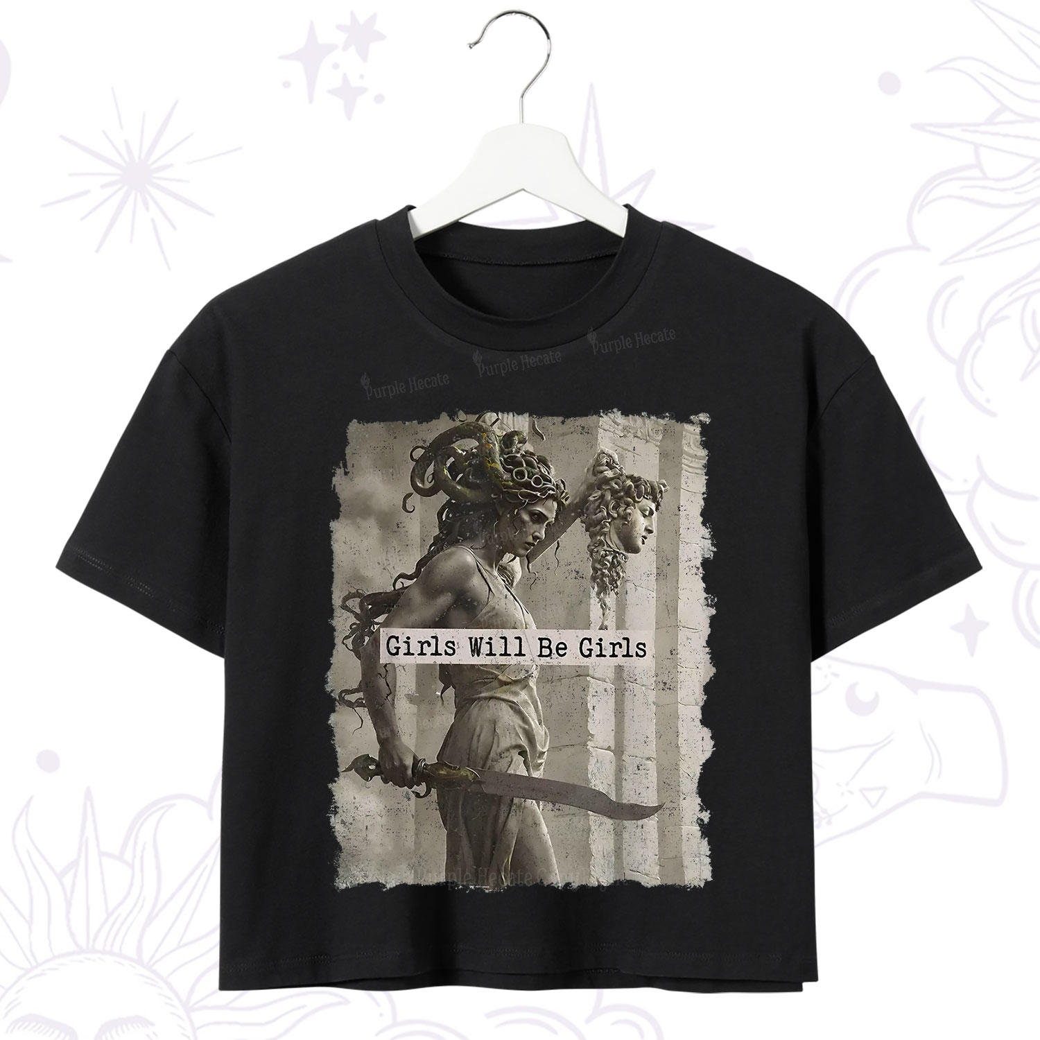 Purplehecate Medusa Girls Will Be Girls Crop T-Shirt