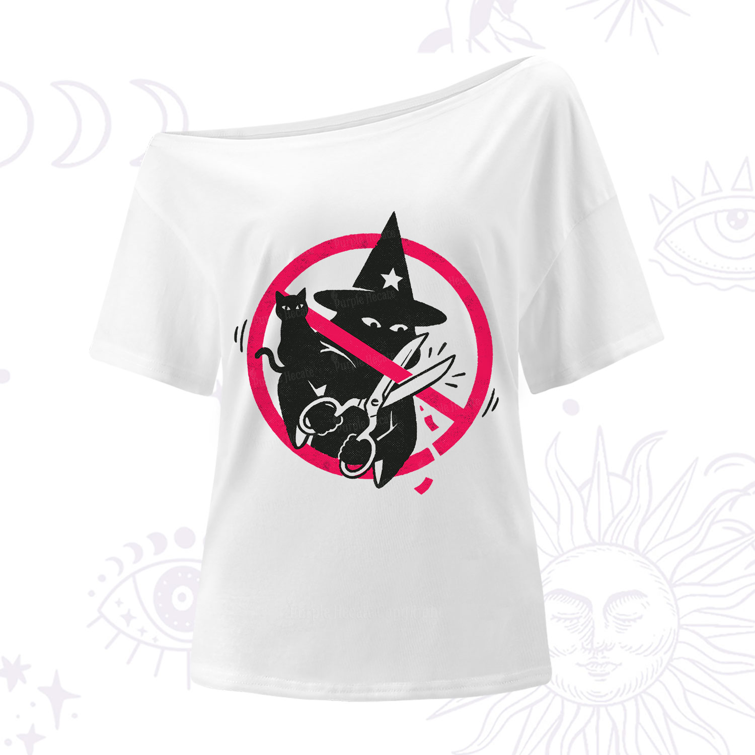 Purplehecate Break the Spell Witch One Shoulder T-Shirt