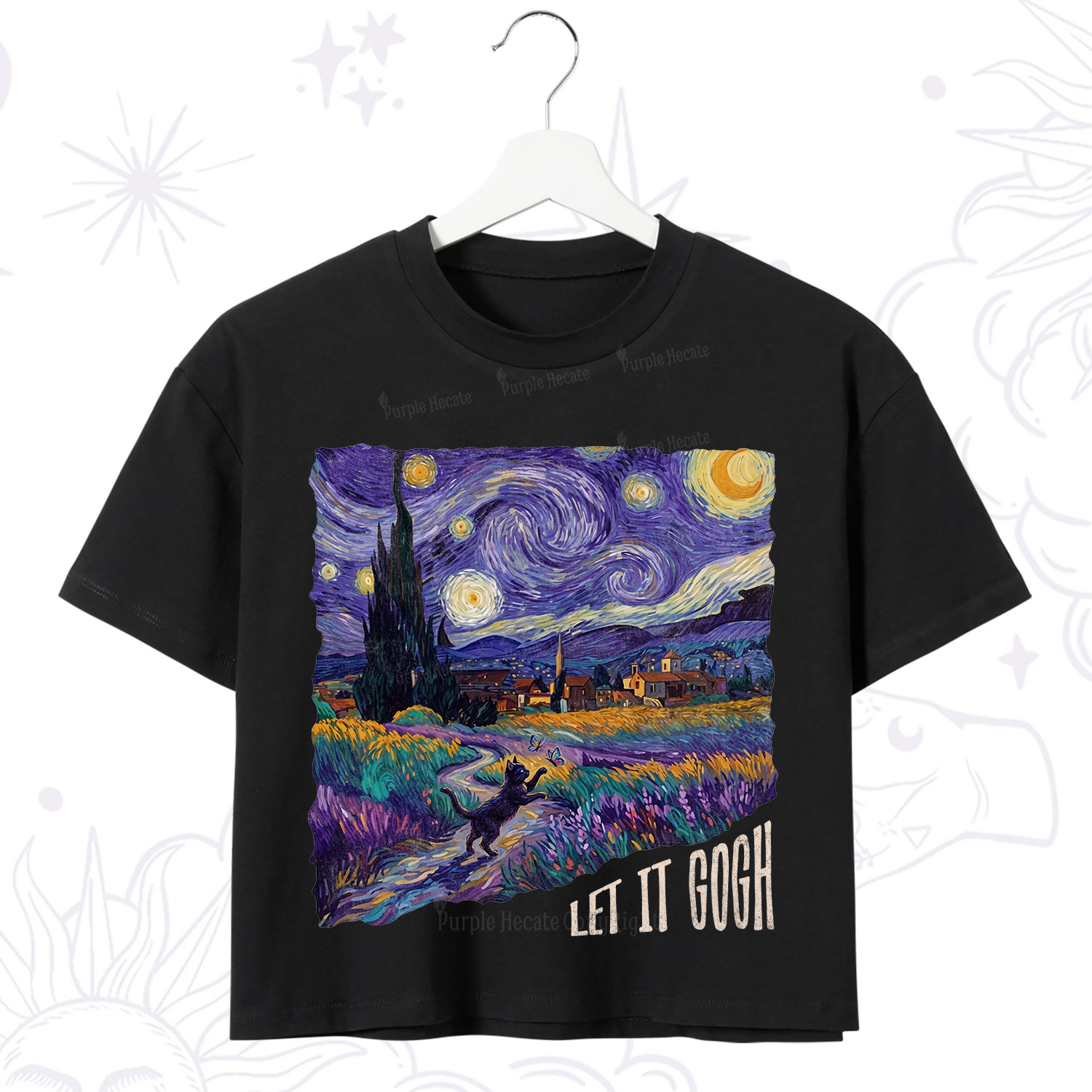 Purplehecate Let It Gogh Crop T-Shirt