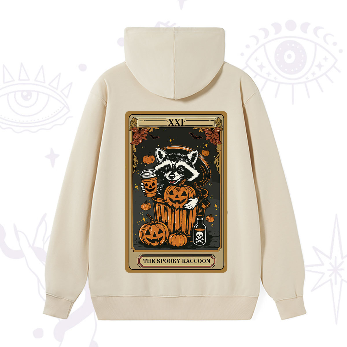 Purplehecate The Spooky Raccoon Tarot Halloween Hoodie