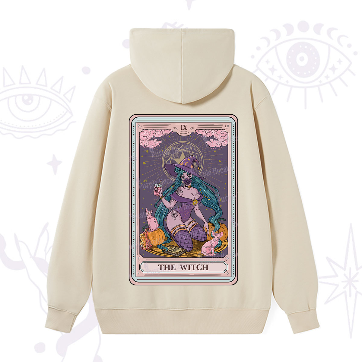 Purplehecate The Witch Tarot Halloween Hoodie