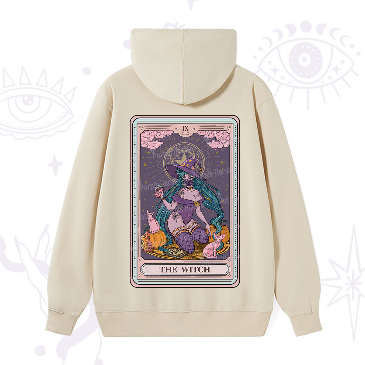 Purplehecate The Witch Tarot Halloween Hoodie