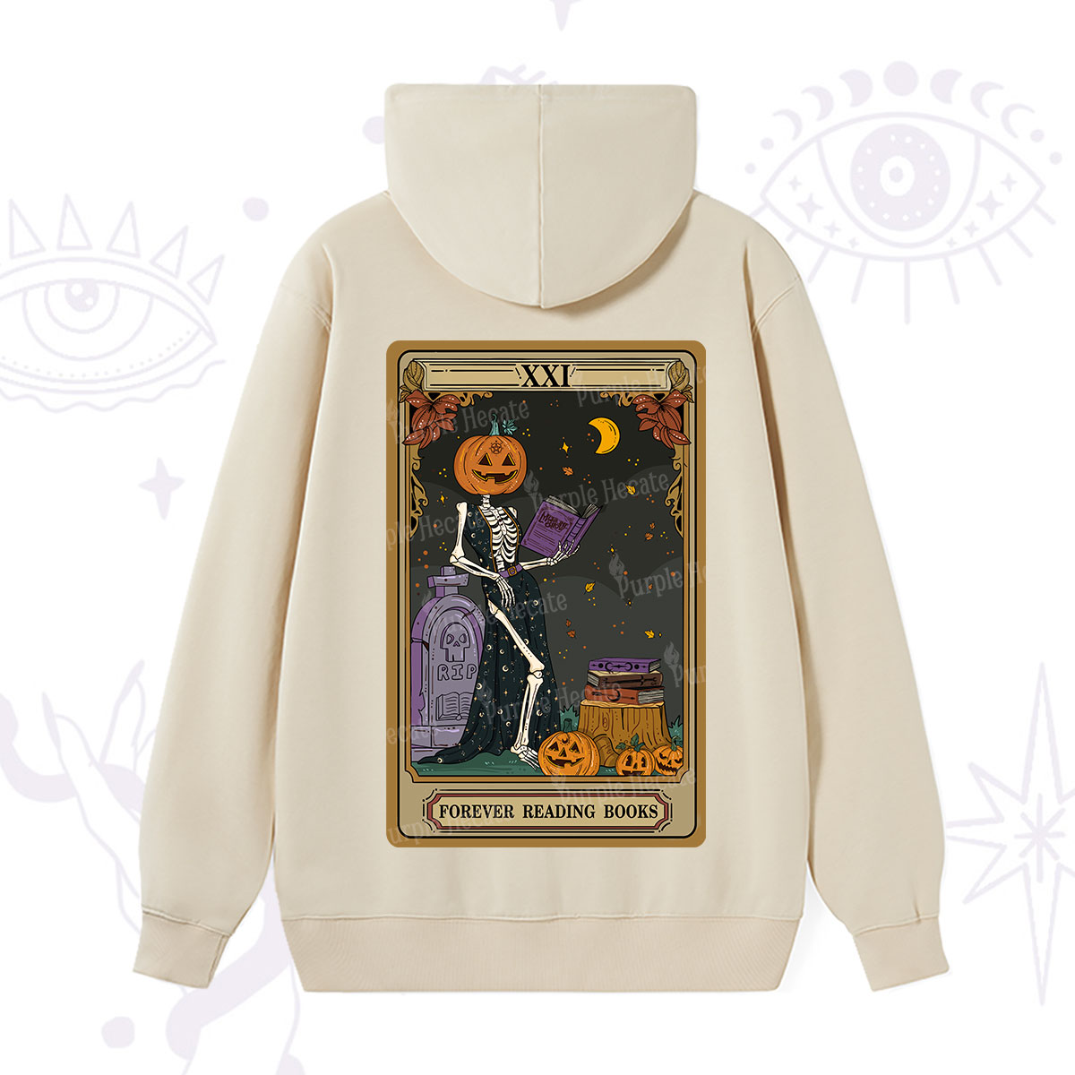 Purplehecate The Forever Reading Books Tarot Halloween Hoodie