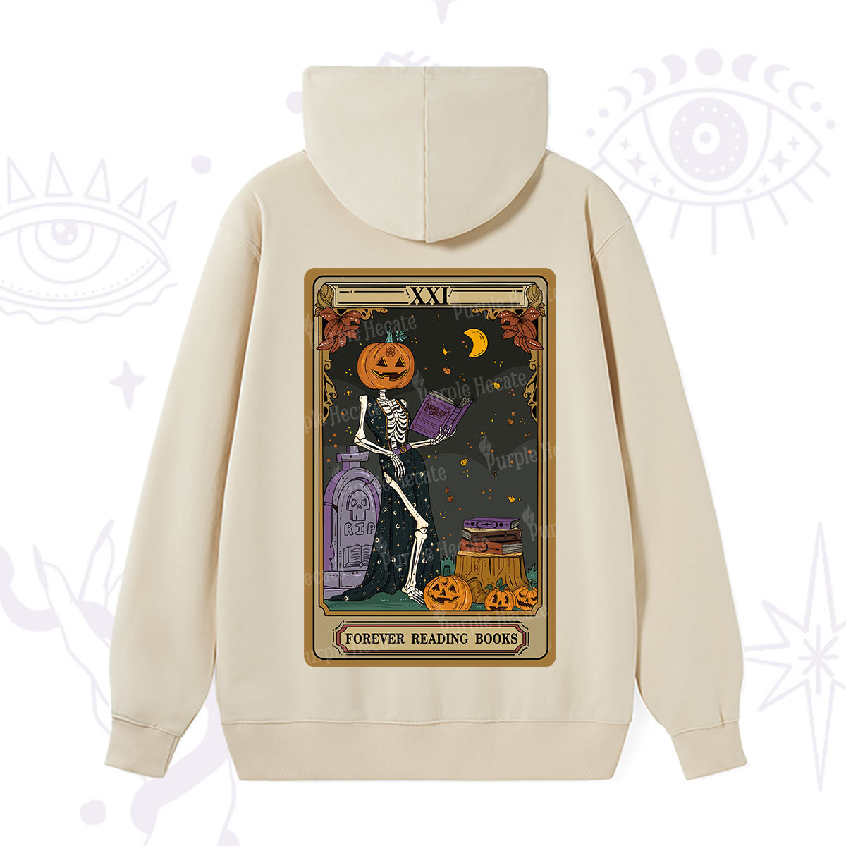 Purplehecate The Forever Reading Books Tarot Halloween Hoodie