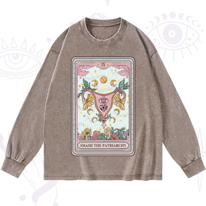 Purplehecate The Smash the Patriarchy Tarot Washed Long Sleeve Shirt