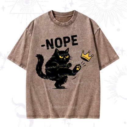 Purplehecate No Kings Black Cat Washed T-Shirt