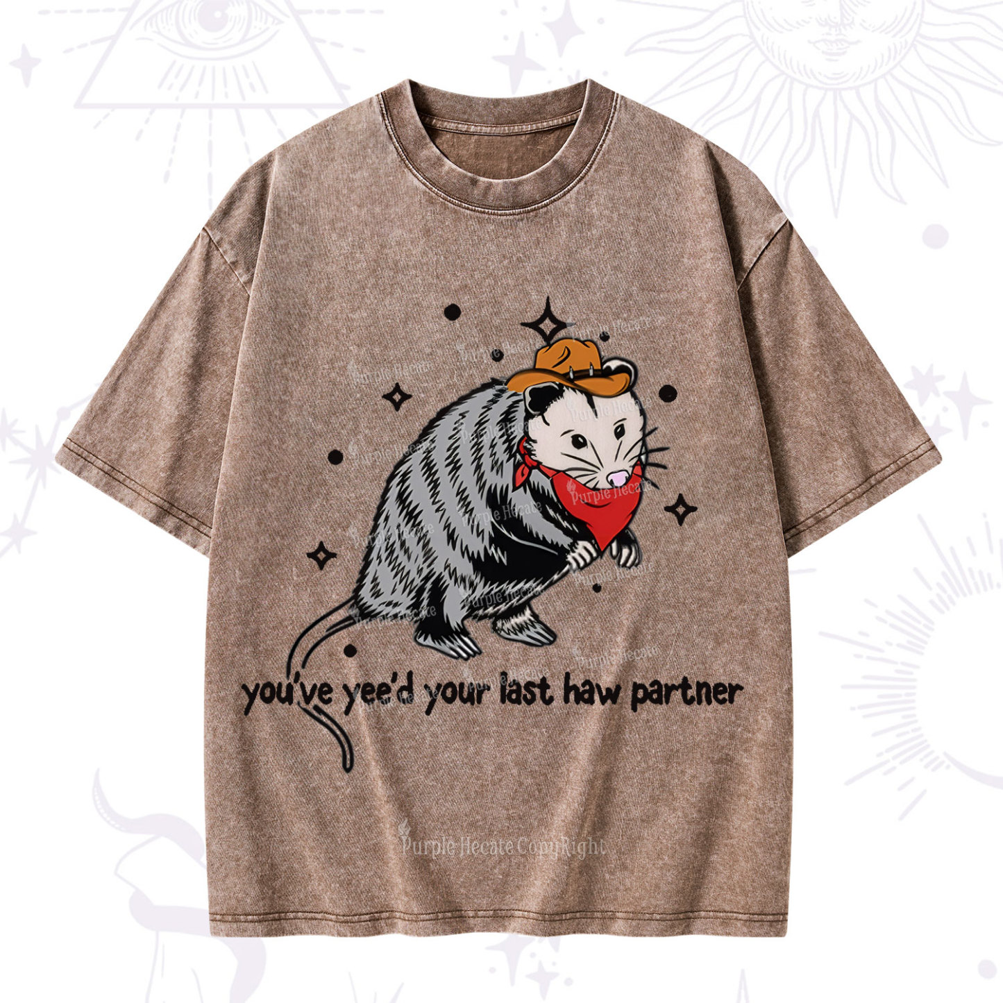 Purplehecate You've Yee'd Your Last Haw Partner Possum Washed T-Shirt