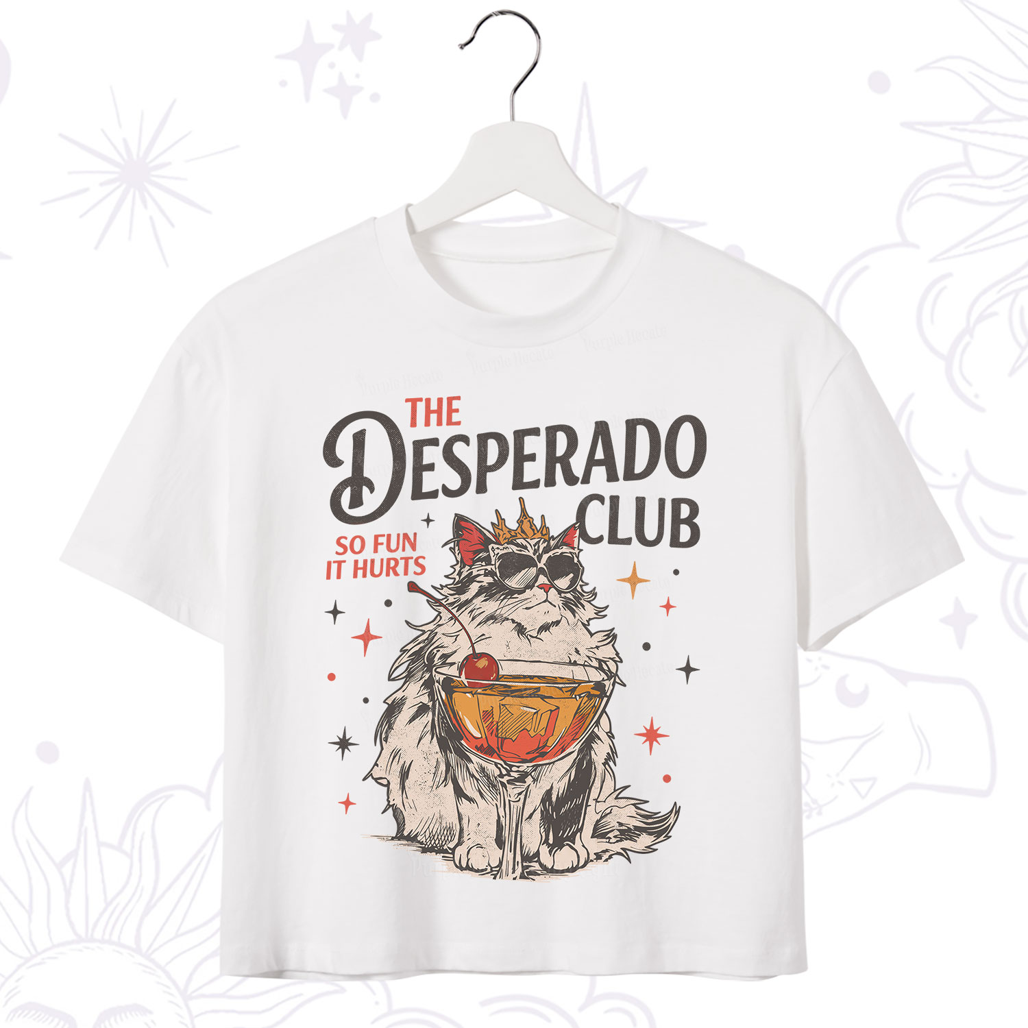 Purplehecate The Desperado Club Vintage Gang Crop T-Shirt