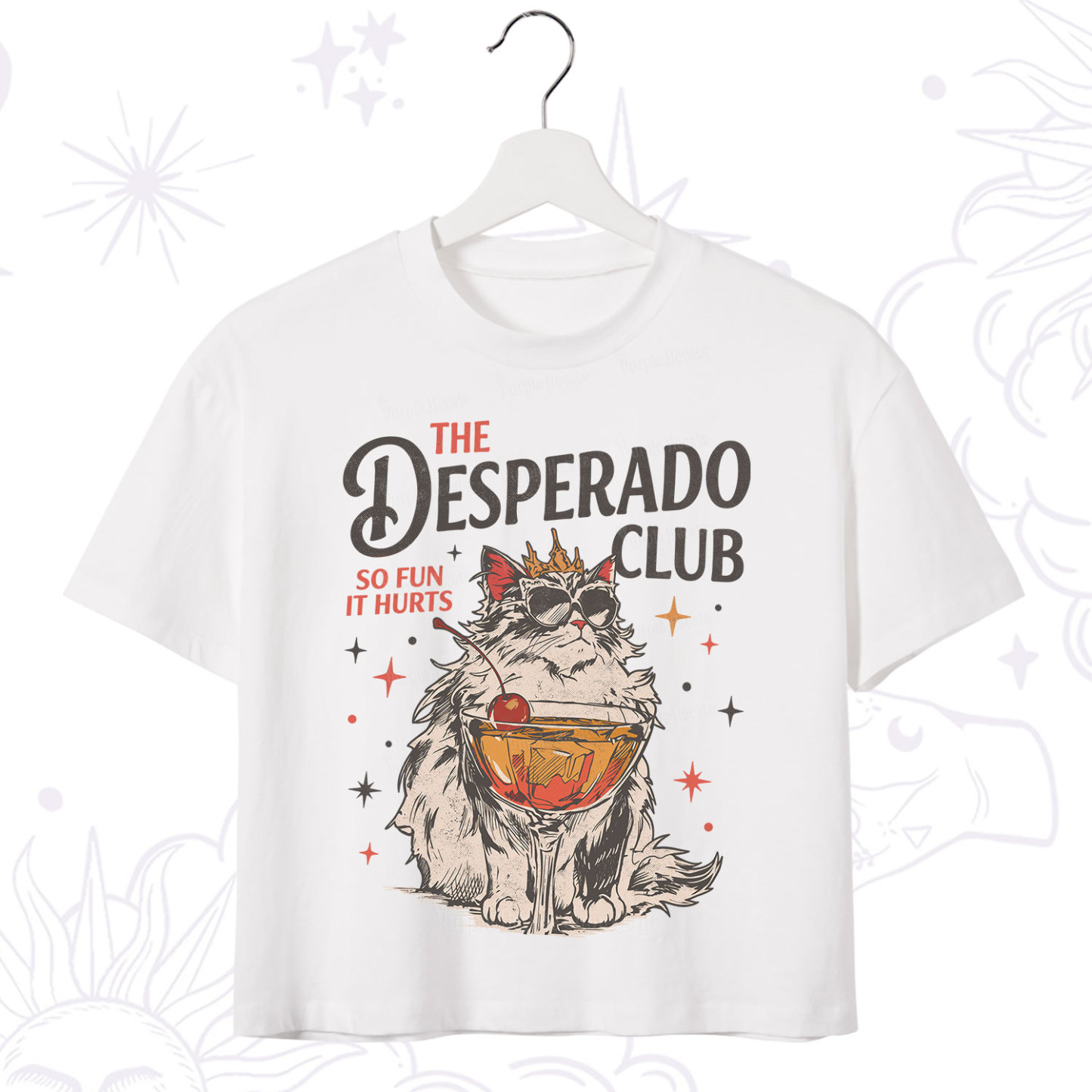 Purplehecate The Desperado Club Vintage Gang Crop T-Shirt