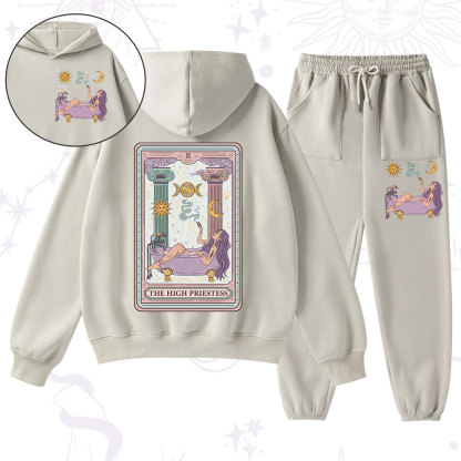 Purplehecate The High Priestess Tarot Fleece Hoodie Suit