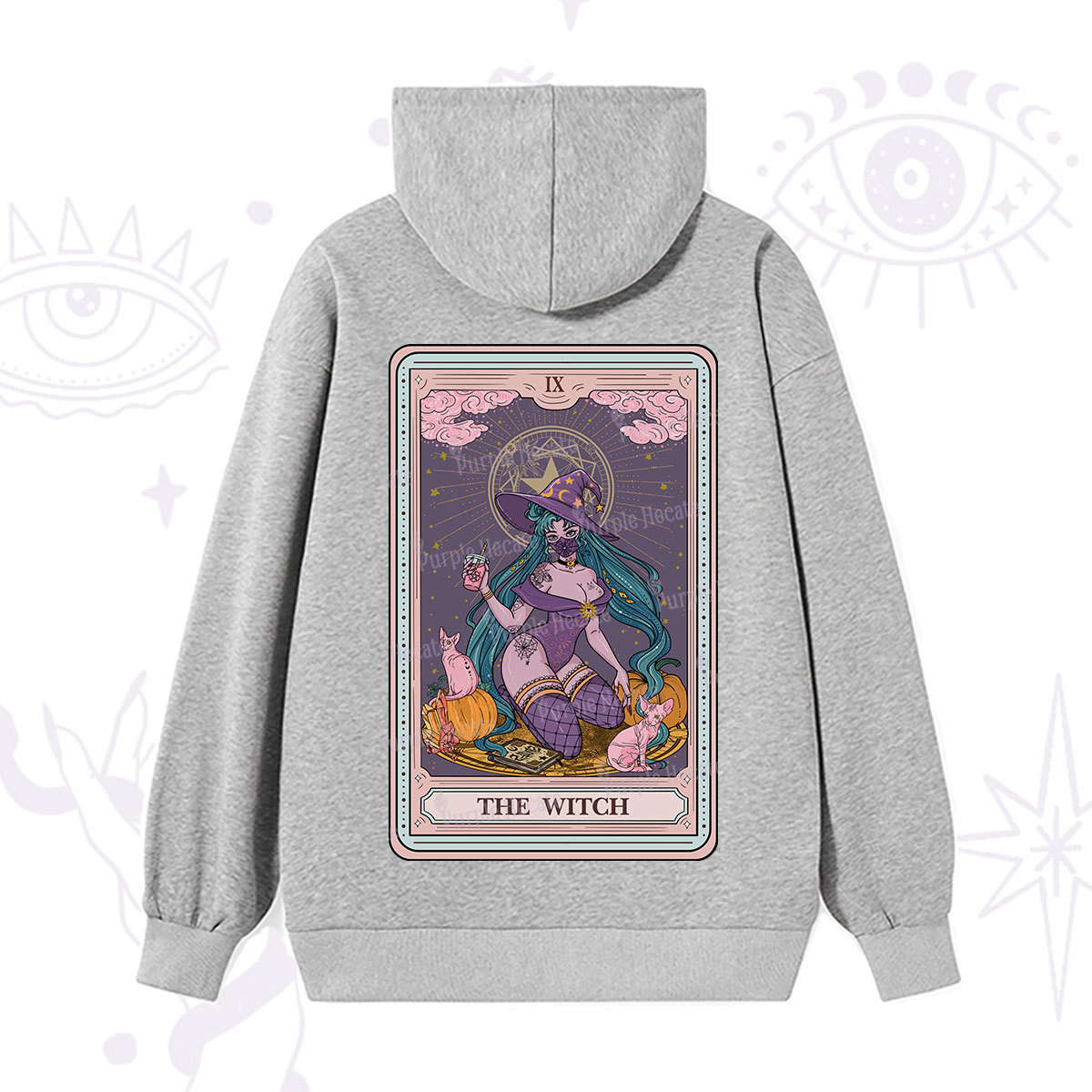 Purplehecate The Witch Tarot Halloween Hoodie