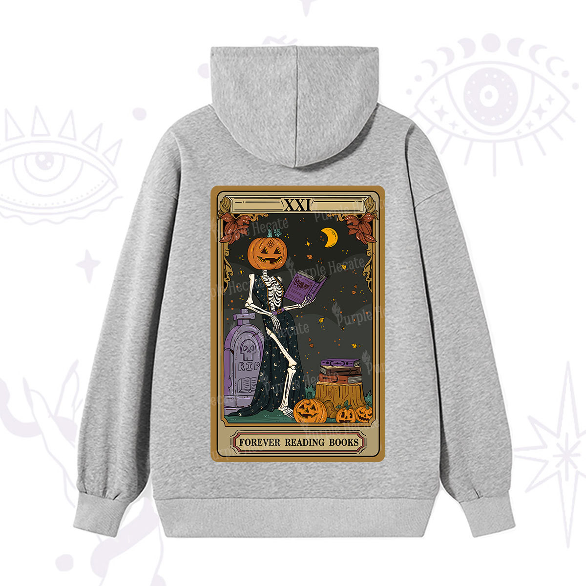 Purplehecate The Forever Reading Books Tarot Halloween Hoodie
