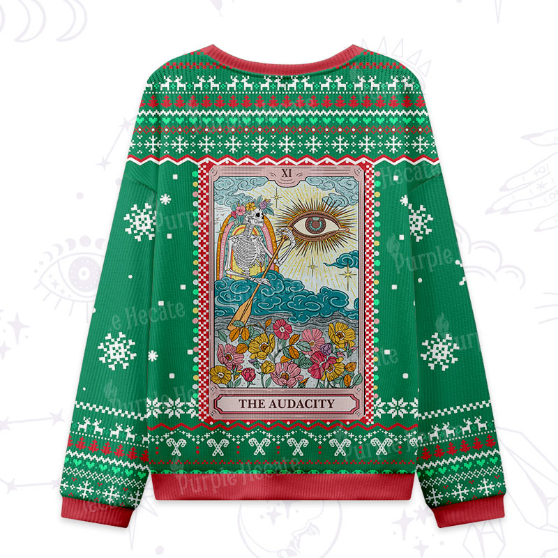 Purplehecate The Audacity Tarot Ugly Christmas Sweatshirts