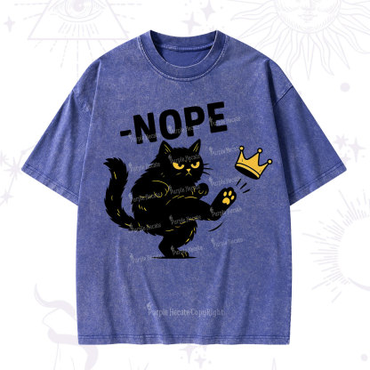Purplehecate No Kings Black Cat Washed T-Shirt