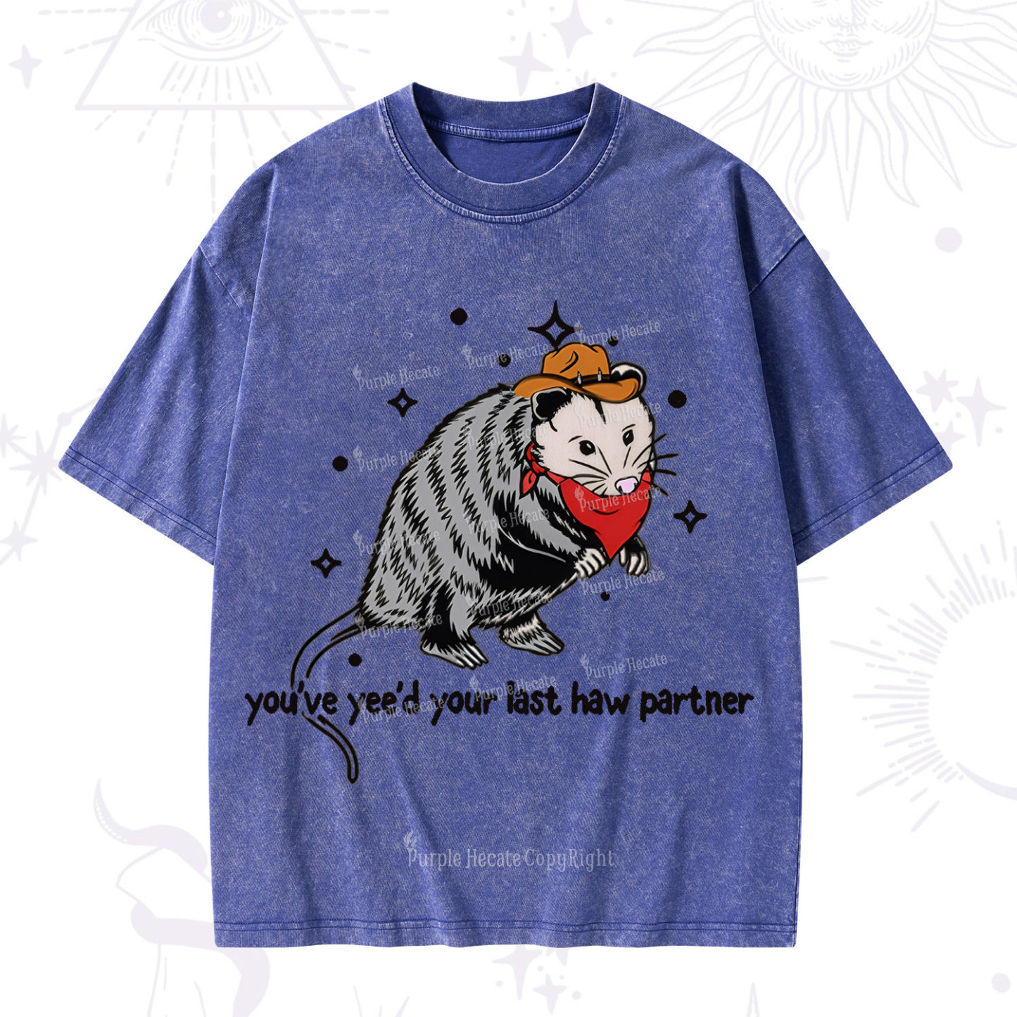 Purplehecate You've Yee'd Your Last Haw Partner Possum Washed T-Shirt