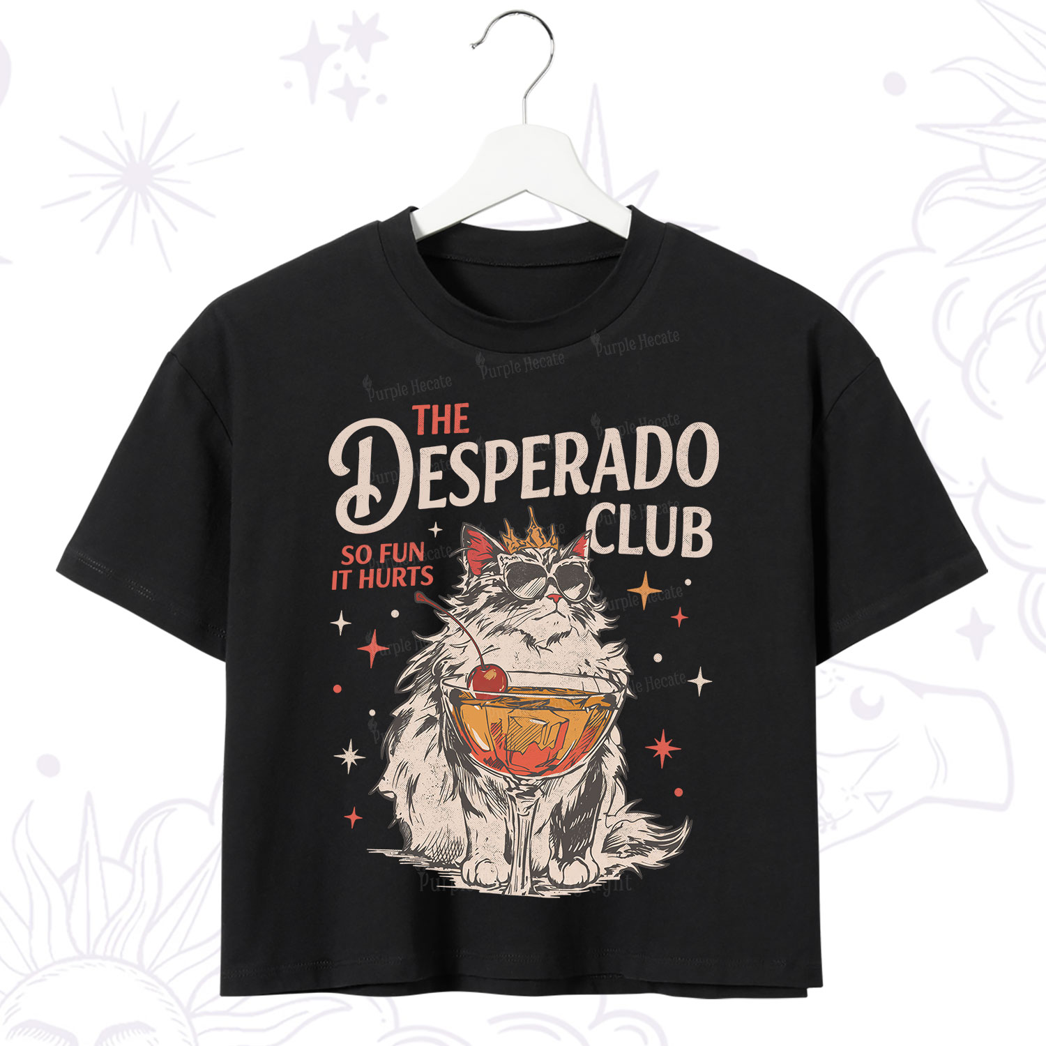 Purplehecate The Desperado Club Vintage Gang Crop T-Shirt