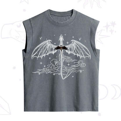 Purplehecate Dragon Rider Celestial Sword Vintage Washed Tank