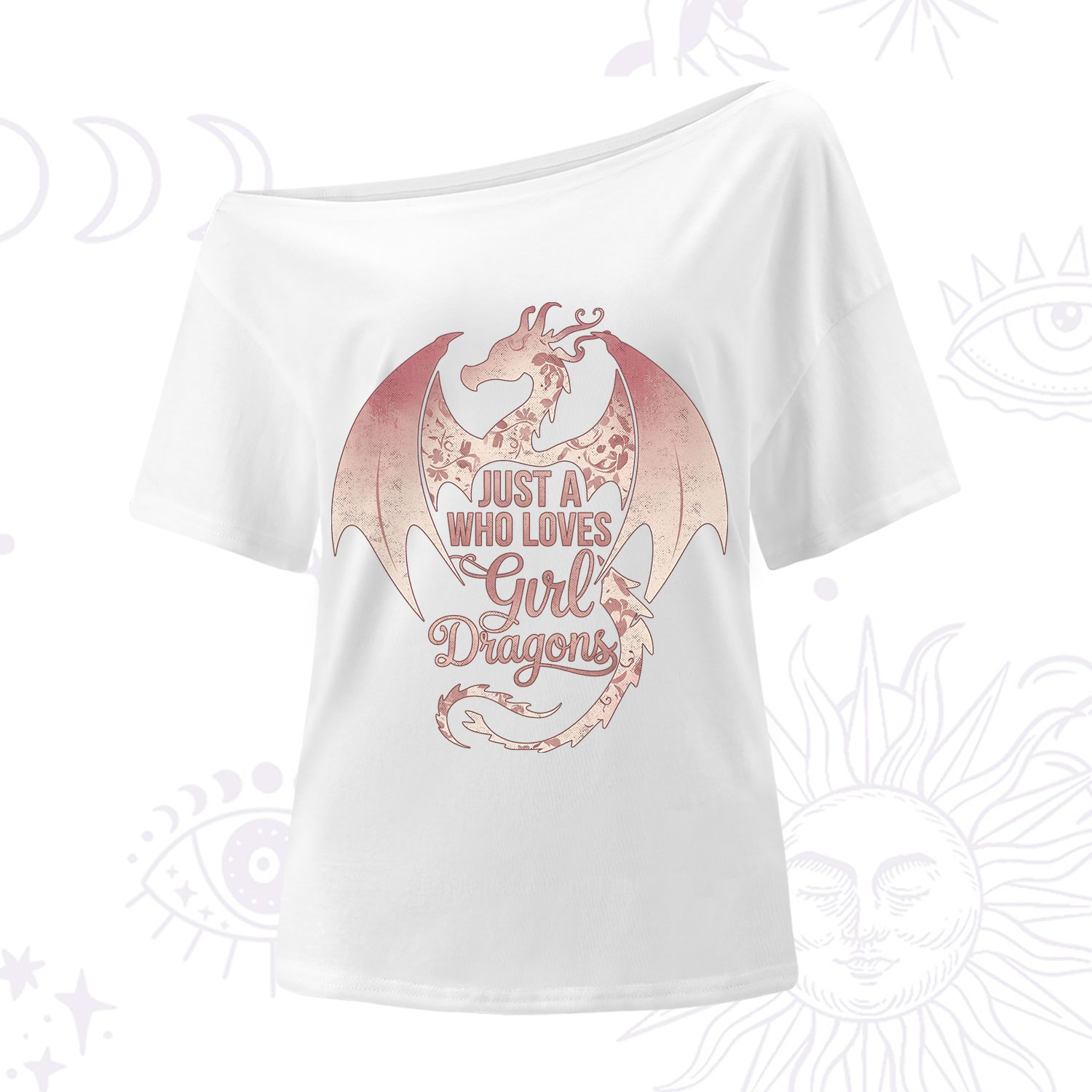 Purplehecate Just A Girl Who Loves Dragons One Shoulder T-Shirt