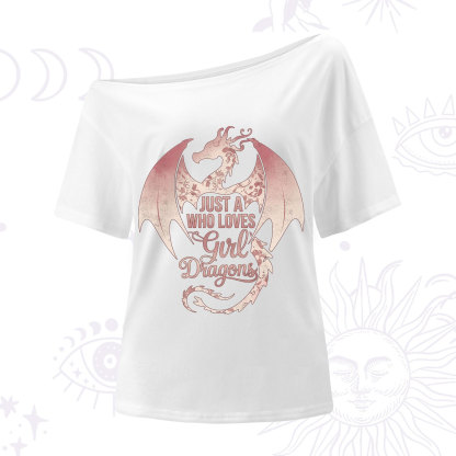 Purplehecate Just A Girl Who Loves Dragons One Shoulder T-Shirt