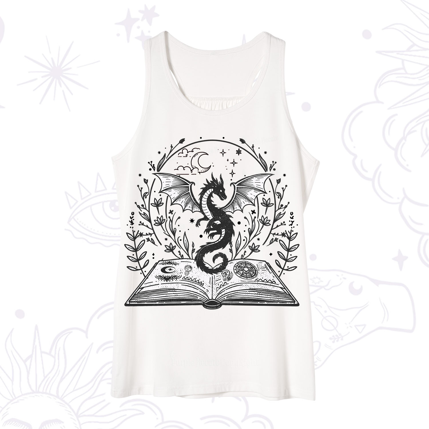 Purplehecate Magical Book Dragon Fantasy Tank