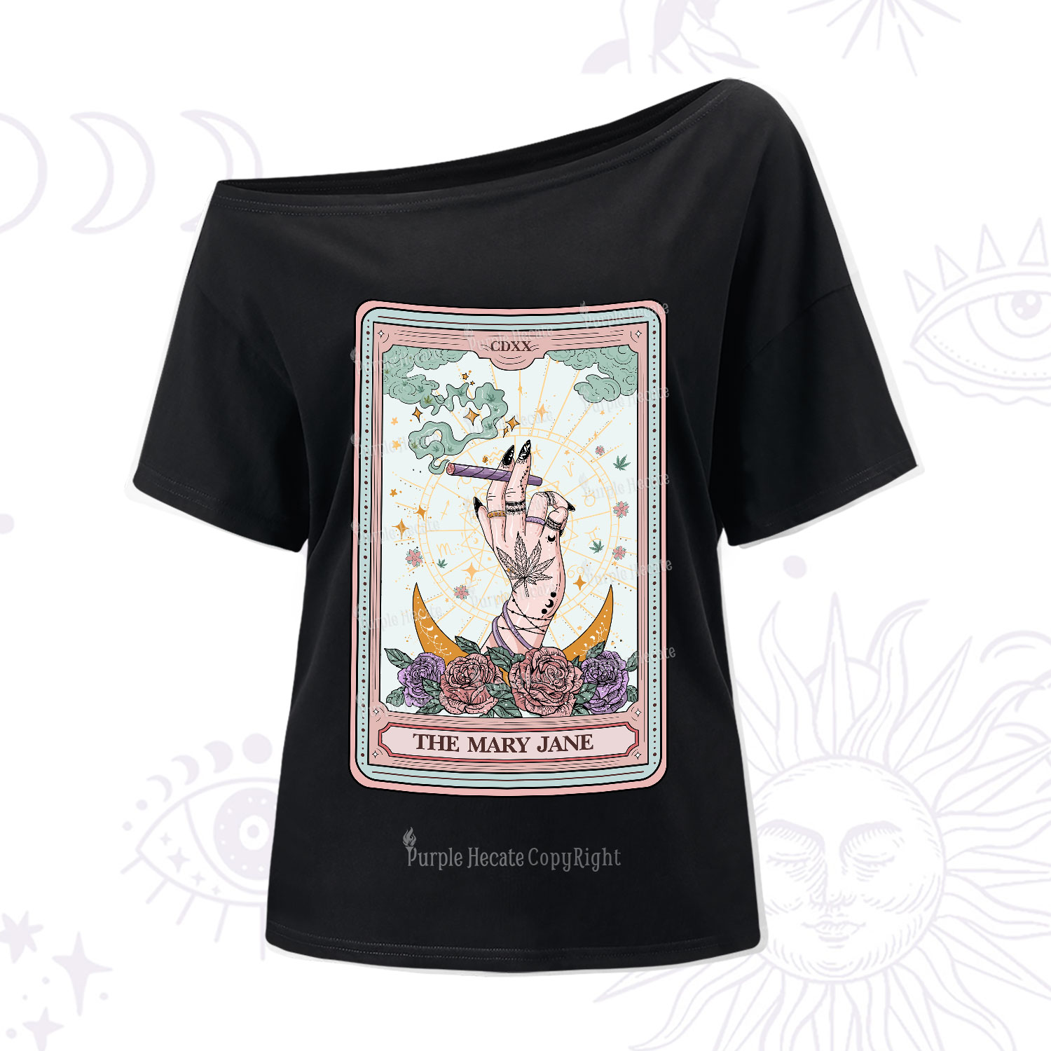 Purplehecate The Mary Jane Tarot One-Shoulder T-Shirt