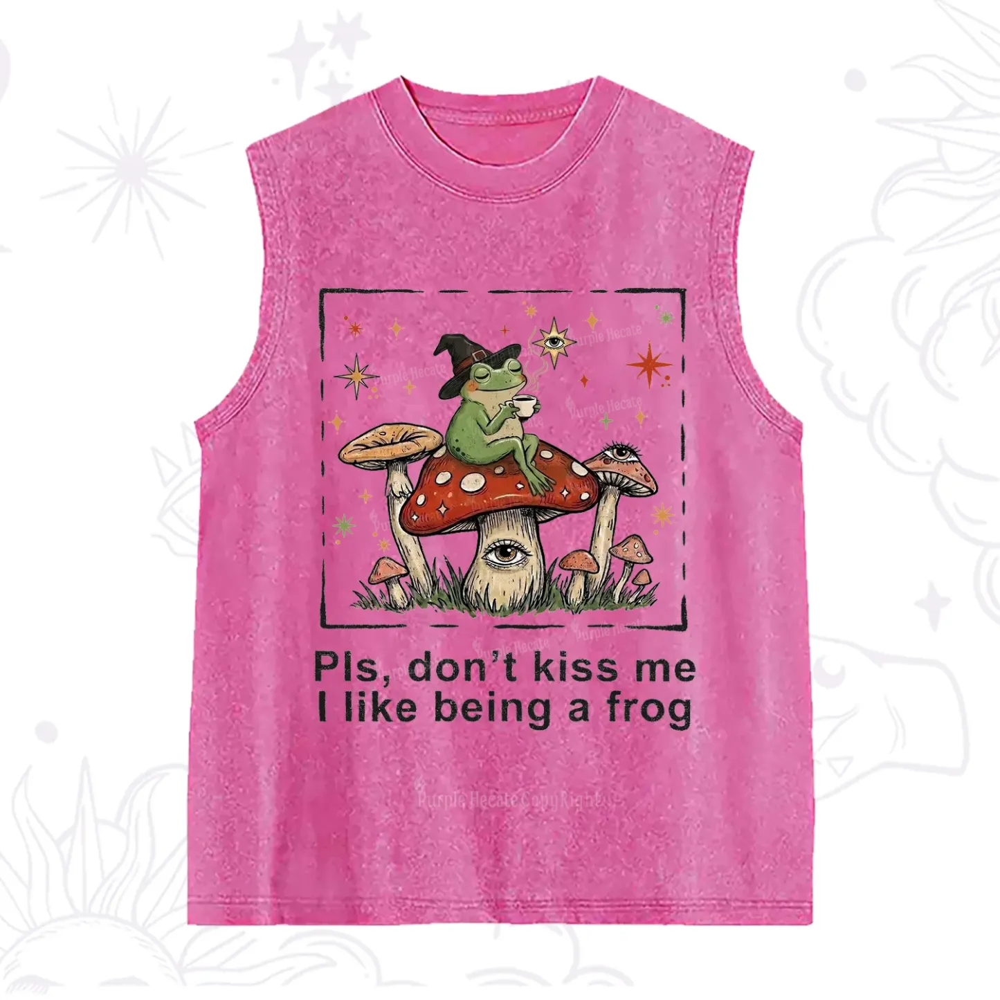 Purplehecate Please Don't Kiss Me I like Being A Frog Washed Tank