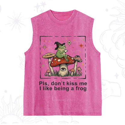 Purplehecate Please Don't Kiss Me I like Being A Frog Washed Tank