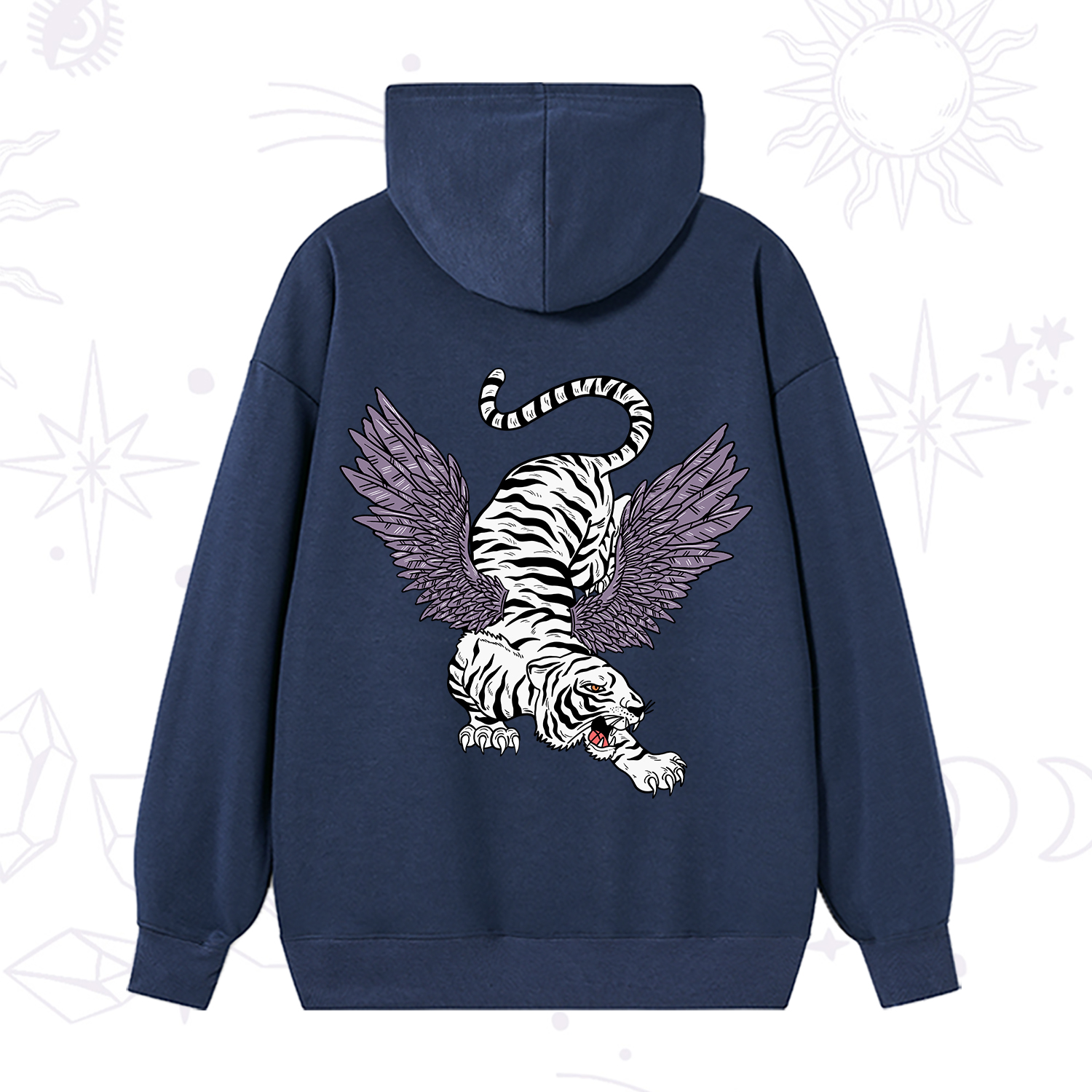 Purplehecate Tiger With Wings Hoodie
