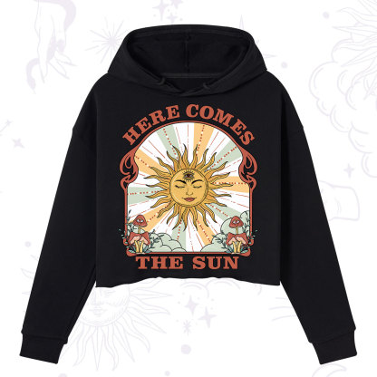 PurplehecateHere Comes The Sun Crop Hoodie