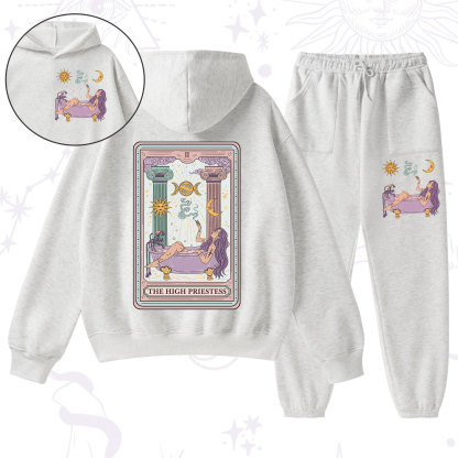 Purplehecate The High Priestess Tarot Fleece Hoodie Suit