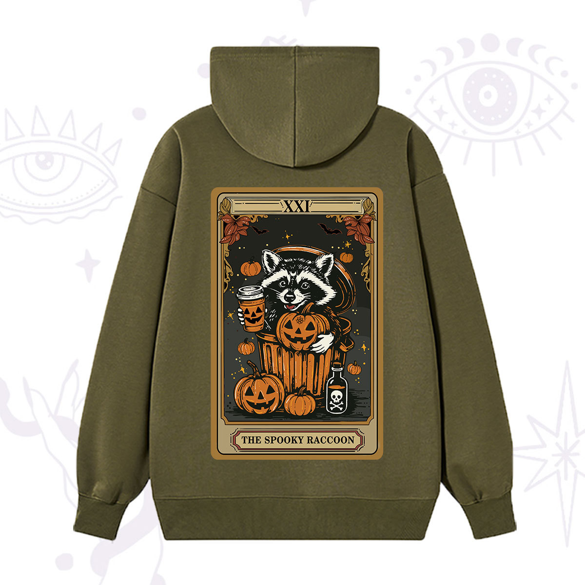 Purplehecate The Spooky Raccoon Tarot Halloween Hoodie