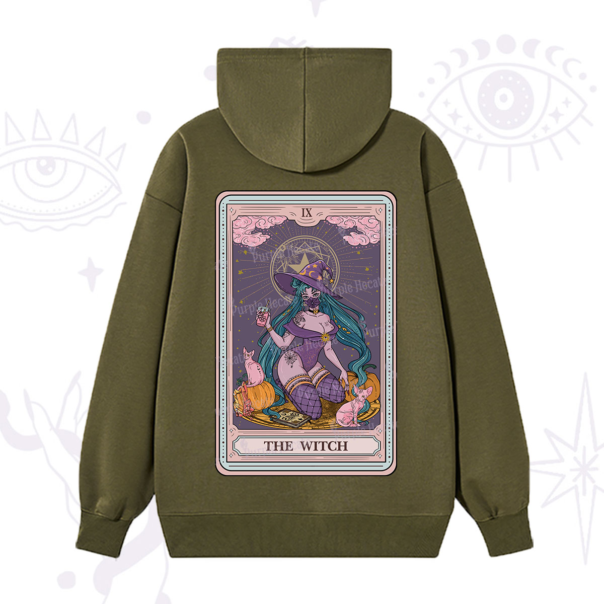 Purplehecate The Witch Tarot Halloween Hoodie
