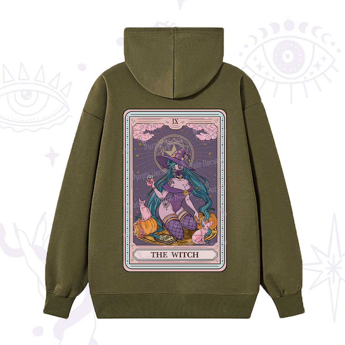 Purplehecate The Witch Tarot Halloween Hoodie