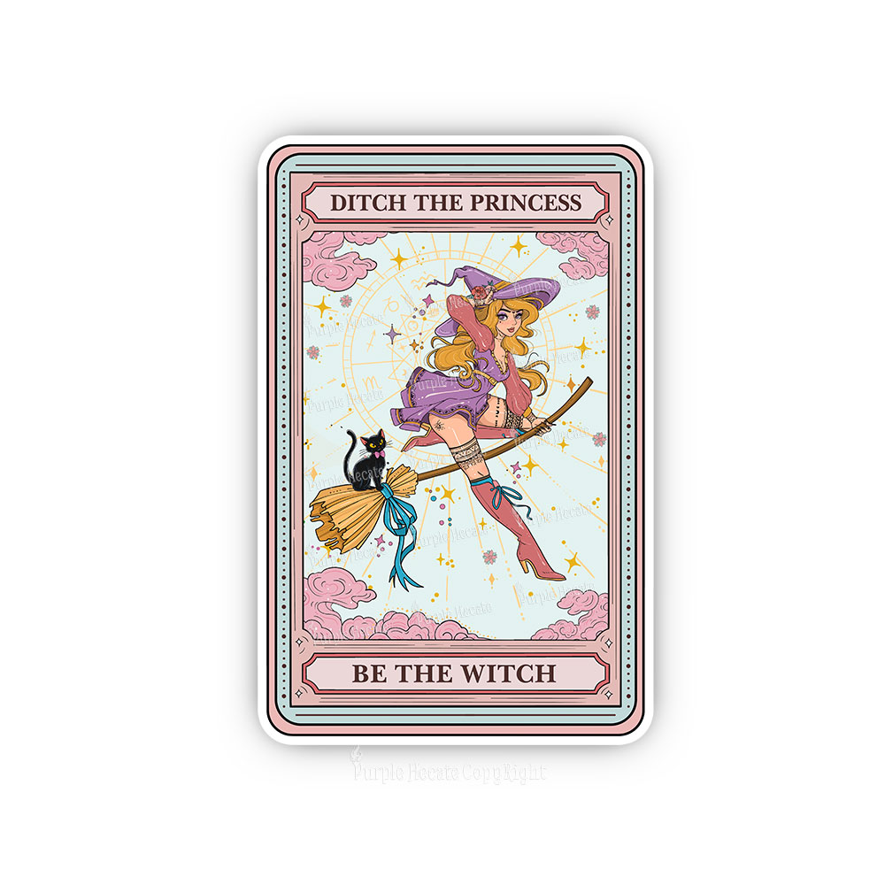 Purplehecate The Ditch The Princess Be The Witch Oracle Card Sticker