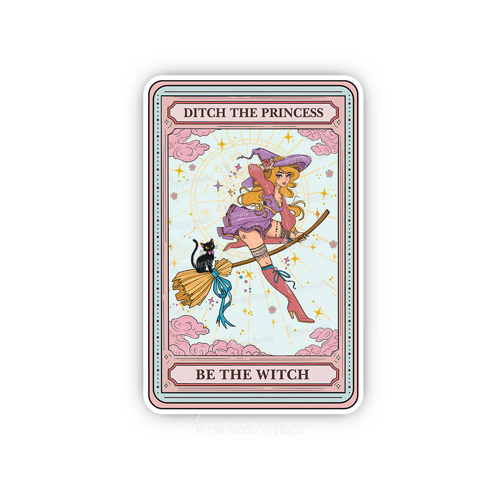 Purplehecate The Ditch The Princess Be The Witch Oracle Card Sticker