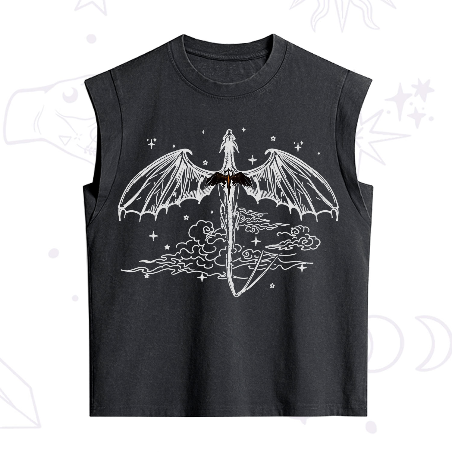 Purplehecate Dragon Rider Celestial Sword Vintage Washed Tank