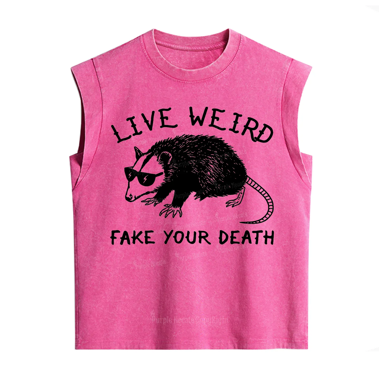 Purplehecate Live Weird Fake Your Death Vintage Washed Tank