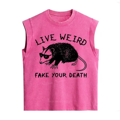 Purplehecate Live Weird Fake Your Death Vintage Washed Tank