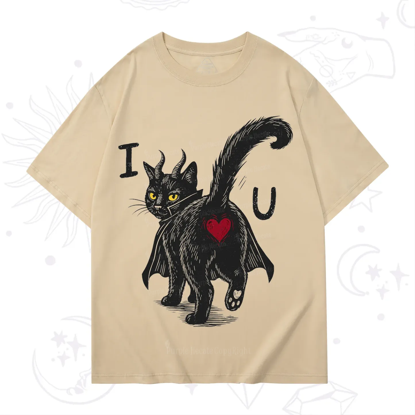 Purplehecate Bad Bad Evil Cat T-Shirt