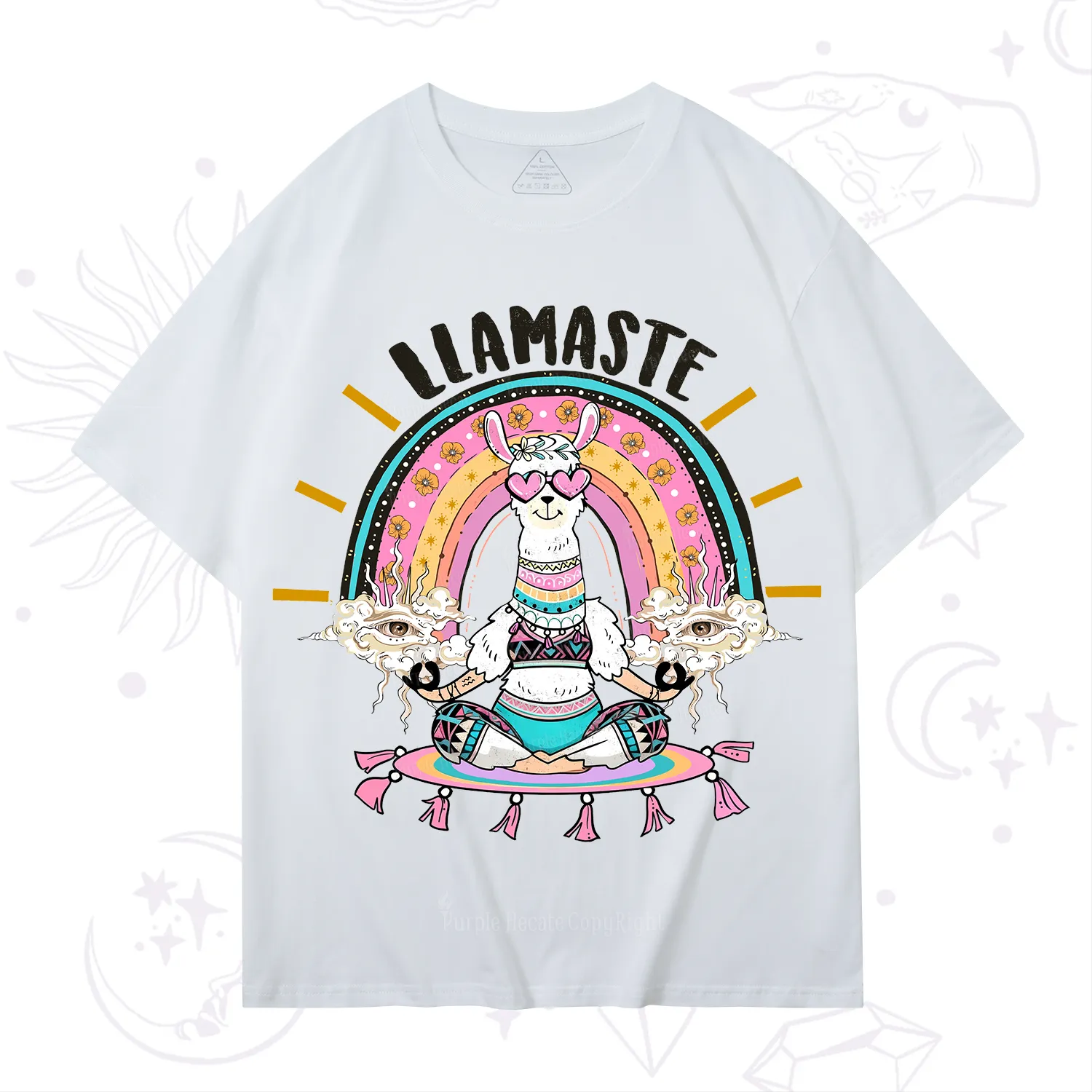 Purplehecate Llama Meditating T-Shirt